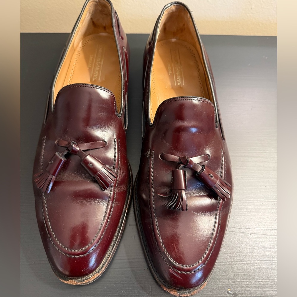 Johnston & Murphy Burgundy Tassel Loafers 10.5D/B